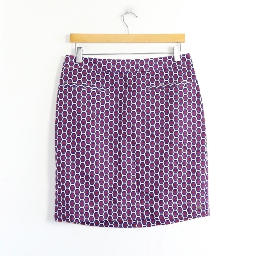 NWOT Hatley geometric print cotton skirt straight pencil spring summer teacher 8
